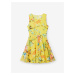 Žluté holčičí květované šaty Desigual Gardenia