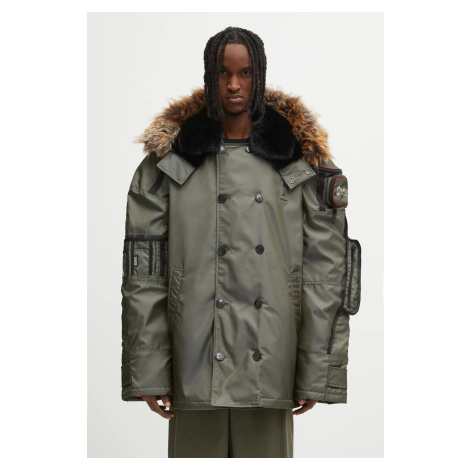 Bunda Martine Rose Bumbag Parka zelená barva, přechodná, 747WO16003