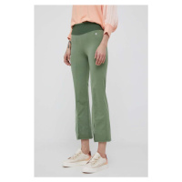 Kalhoty Deha dámské, zelená barva