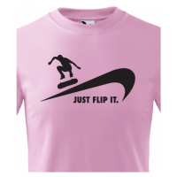 Dětské tričko - Just flip it - tričko pro skejťáka se skateboardem
