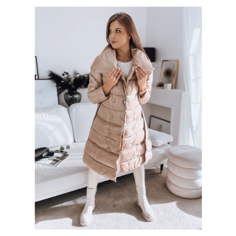 Dámský kabát/bunda LONDON PREMIUM kamelová Dstreet