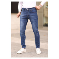 Trendyol Navy Blue Skinny Ribbed Jeans