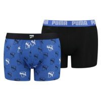 Puma MEN CAT AOP BOXER 2P Pánské boxerky, modrá, velikost