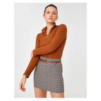 Koton Belt Detailed Slim Fit Mini Skirt
