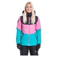 Meatfly dámská SNB & SKI bunda Kirsten Hot Pink/Turquoise | Růžová