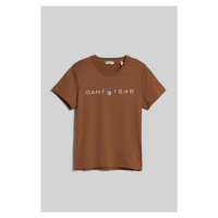 TRIČKO GANT REG PRINTED GRAPHIC T-SHIRT ROASTED WALNUT