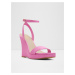 Růžové dámské sandály na klínku ALDO Nuala
