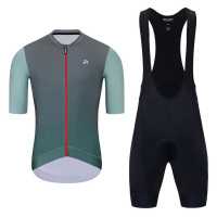 HOLOKOLO Cyklistický krátký dres a krátké kalhoty - INFINITY - černá/šedá