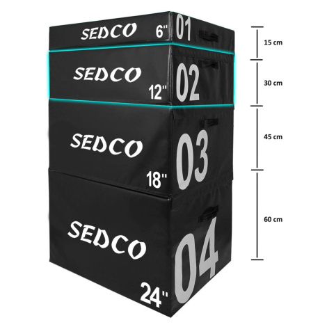 Tréninkový plyo box SEDCO 02 Soft Black 90x75x30 cm