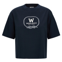 Tričko woolrich graphic t-shirt modrá