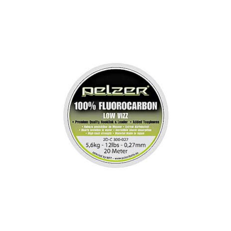 Pelzer - návazcový vlasec  fluorocarbon 20 m crystal-průměr 0,37 mm / nosnost 20 lb / 9 kg
