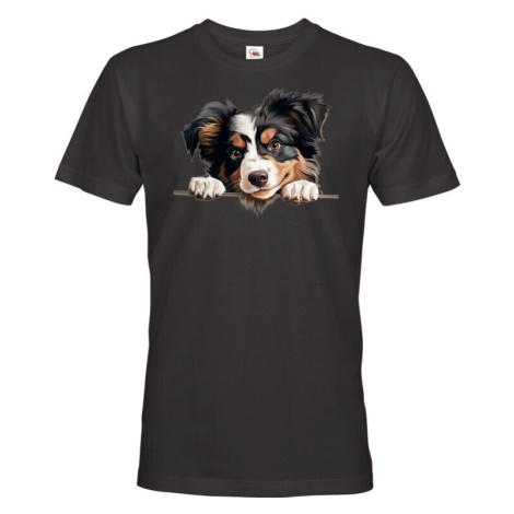 Pánské tričko s potiskem  Severoamerický pastevecký pes - vtipné tričko BezvaTriko