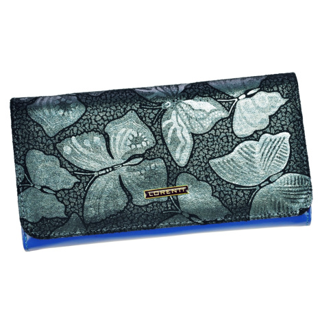 Dámská kožená peněženka Lorenti Nicol - modro-stříbrná