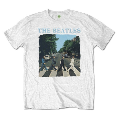 The Beatles Tričko Abbey Road & Logo Bílá