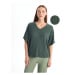 LC Waikiki LCW V Neck Plain Short Sleeve Oversize Women's T-Shirt