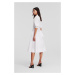 Šaty karl lagerfeld shirt dress white