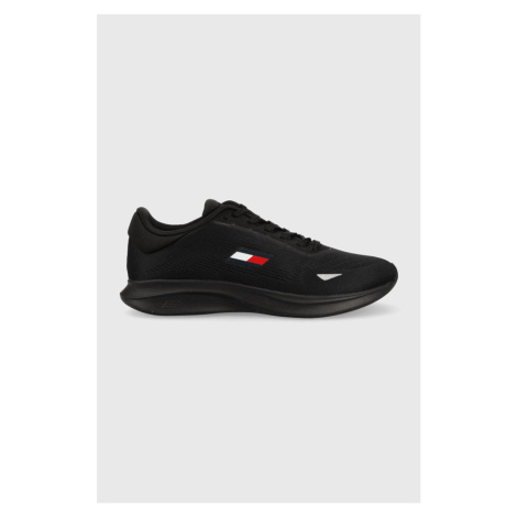Sneakers boty Tommy Sport černá barva Tommy Hilfiger