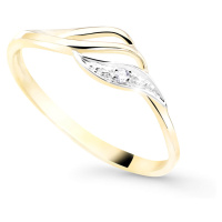 Cutie Jewellery Půvabný zlatý prsten se zirkony Z8023–10-X-1 63 mm