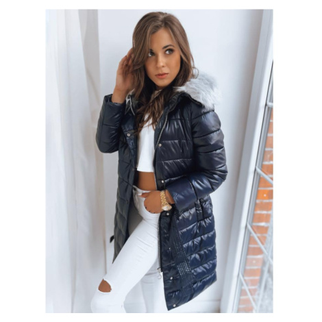 Tmavě modrá prošívaná dámská bunda DStreet