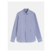 Košile trussardi shirt italian collar micro fantasy modrá