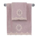 Soft Cotton Ručník Destan s krajkou 50 × 100 cm, fialová