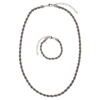 Sada náhrdelníku a náramku Charon - stříbrné barvy