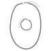 Sada náhrdelníku a náramku Charon - stříbrné barvy