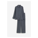 H & M - Pyžamo košile a kalhoty - šedá
