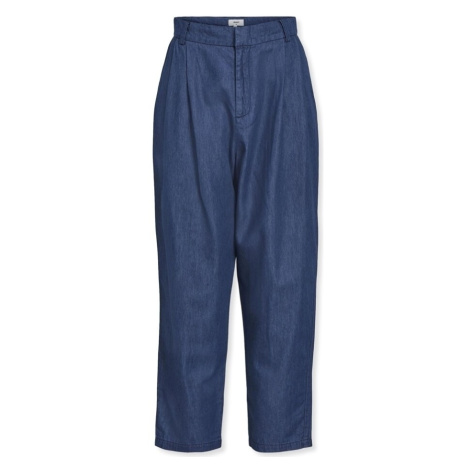 Object Joanna Trousers - Medium Blue Denim Modrá