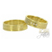 Snubní prsteny ze žlutého zlata 0059 + DÁREK ZDARMA