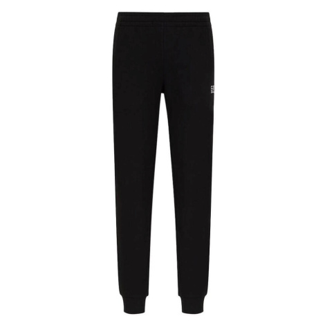 Ea7 Emporio Armani Logo Series Cotton Blend Joggers Black Černá