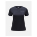 Tričko peak performance w alum light short sleeve black/grey melange