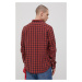 Bavlněné tričko Wrangler pánská, červená barva, regular, s klasickým límcem