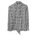 Košile karl lagerfeld printed silk shirt w/ bow bílá