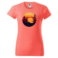DOBRÝ TRIKO Dámské tričko s potiskem Cestování Barva: Korálová