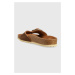 Kožené pantofle Birkenstock MADRID BIG BUCKLE dámské, hnědá barva, 1006524