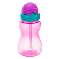 CANPOL BABIES Láhev sportovní se slámkou malá- růžová 270 ml