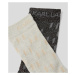 Ponožky karl lagerfeld k/aop monogram lurex socks 2 p black/white