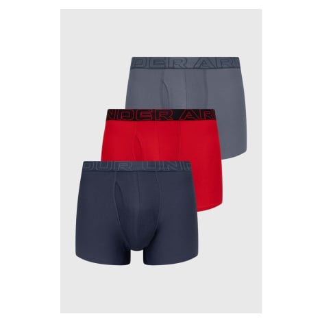 Boxerky Under Armour 3-pack pánské, červená barva