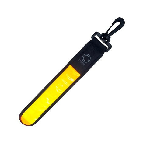 Reflexní páska + LED PL-1P02, se zapínáním na karabinku, žlutá Profilite