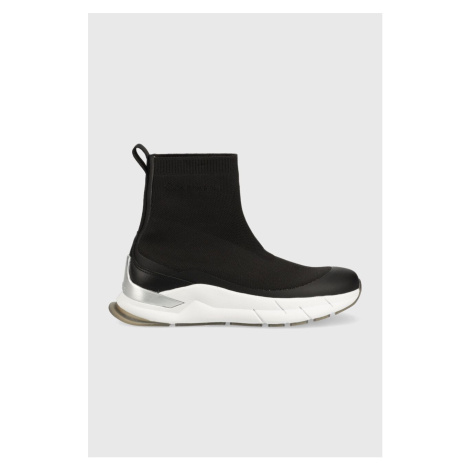 Sneakers boty Calvin Klein Sock Boot černá barva