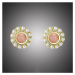 Éternelle Náušnice s perlou a opálem Christelle - růžový opál E1377 Zlatá