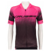 Dámský cyklistický dres s krátkým rukávem Crussis CSW-057 černo-růžová