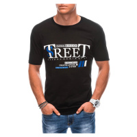 Buďchlap Jedinečné černé tričko s nápisem street S1894