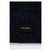 Čepice Calvin Klein tmavomodrá barva, z tenké pleteniny