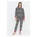 Trendyol Multicolored Christmas Themed Knitted Pajamas Set
