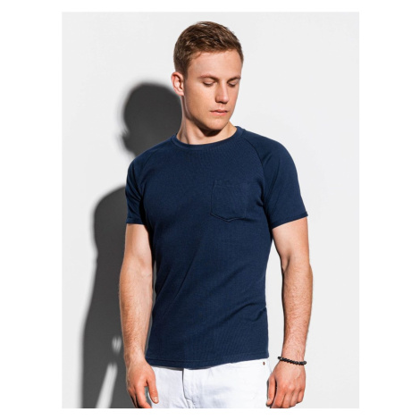 Ombre Clothing Jednoduché tmavě modré tričko s1182