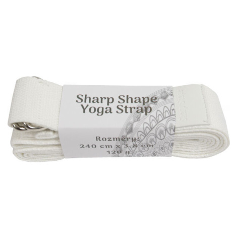 SHARP SHAPE YOGA STRAP WHITE Jóga páska, bílá, velikost