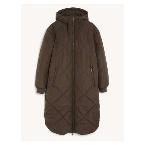 Hnědý dámský prošívaný kabát s technologií Thermowarmth™ Marks & Spencer