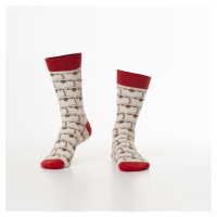 Béžové dámské ponožky s ovečkami